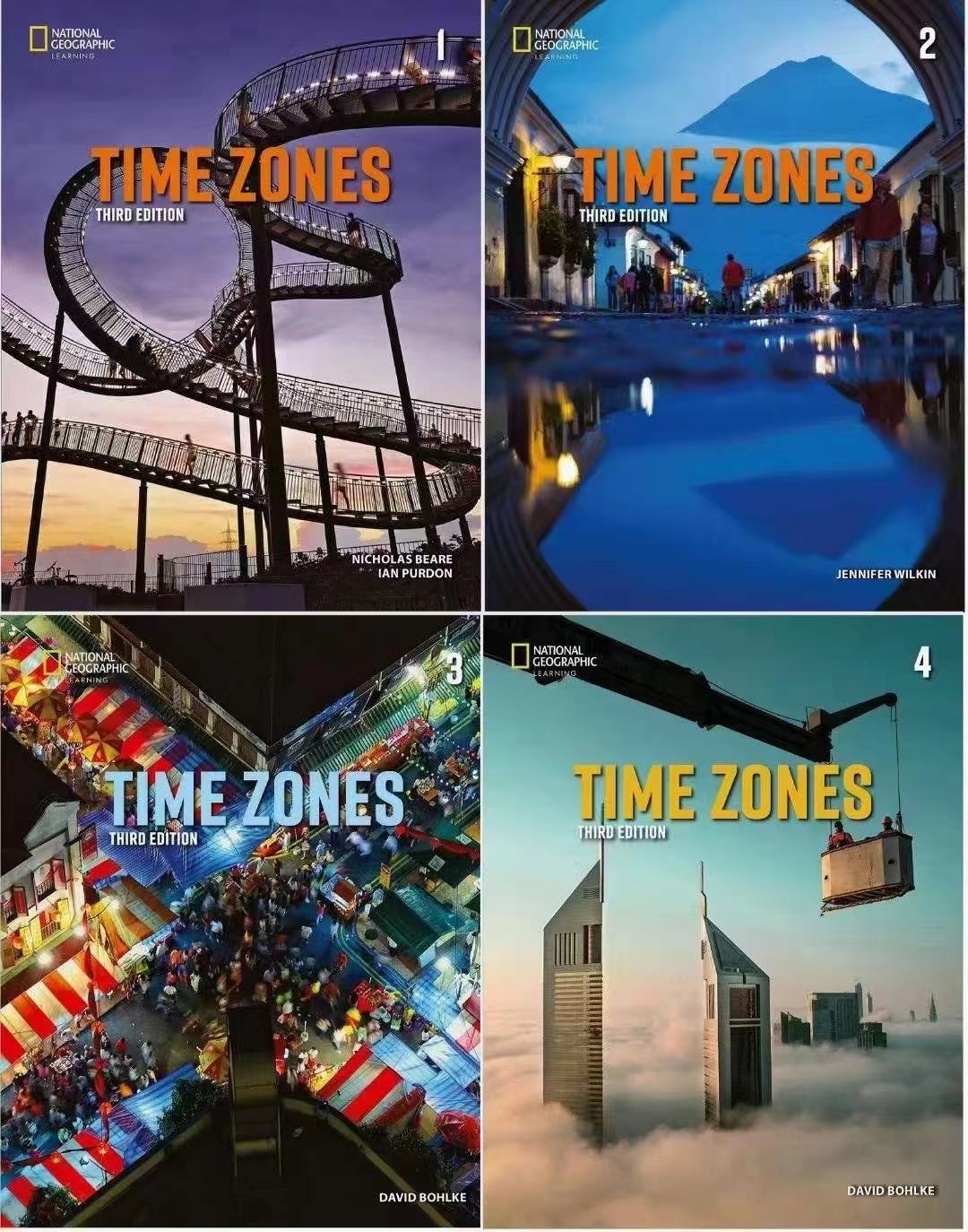 time zones 第三版1-4 级别SB+WB+TB+音频+视频+白板软件-我的小孩的
