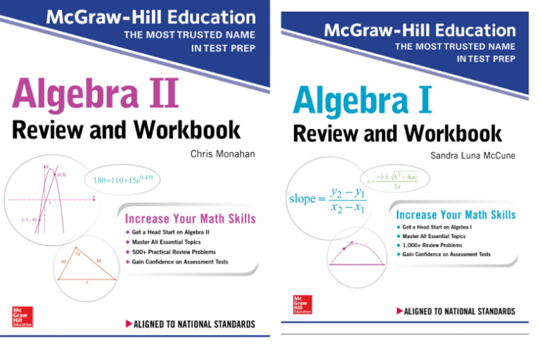 McGraw-Hill Education Algebra I-II Review And Workbook 共两册-我的小孩的成长分享